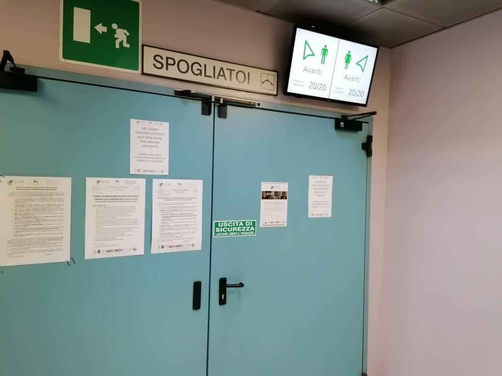 Scaglionamento ingressi spogliatoi